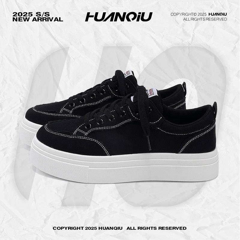 Global board shoes men's ZHQ-HY2153 autumn clean feeling ruffian handsome men's shoes versatile thick-soled black casual trendy shoes