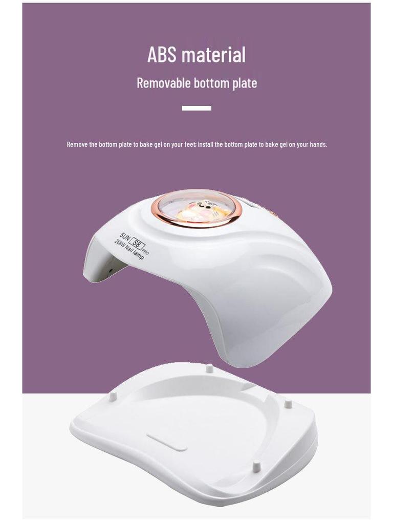 268W Dual-Hand UV/LED Nail Lamp for Fast Drying with Cartoon Design