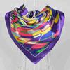 [BYISFA] Ladies Silk Scarf Wraps Europe Style Design Satin Big Square Scarf Printed New Brand Women Blue Silk Scarf  90*90cm