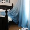 A Set of LOZUJOJU Versatile Curtains Gradient Color Sheer Curtain and Solid Color 80% Blackout  Curtain Set for Window Living Room Bedroom Home Decor