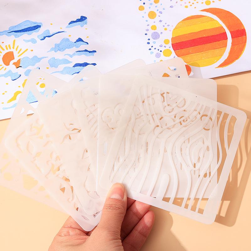Yue Zhen Bi Ye Yin Meng Hand-painted PET Template for Hollow Carving and Oil Pastel Art