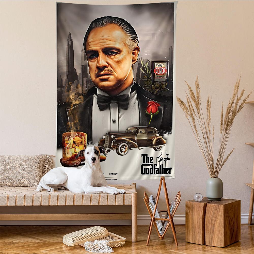 The GGodfather Movie Cartoon Tapestry Art Science Fiction Room Home Decor Wall Hanging Home Decor