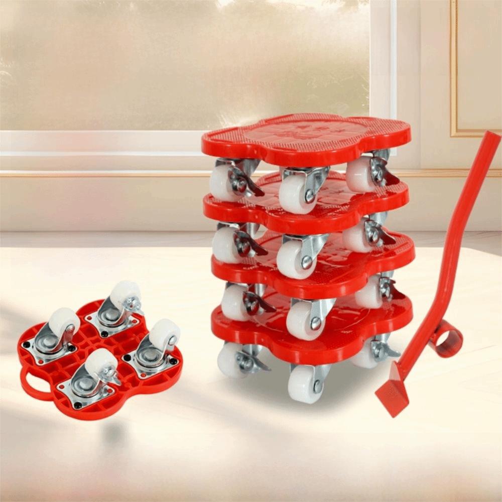 5pcs/box Heavy Duty Portable Moving Tool Sturdy Structure Smooth Rolling Heavy Duty Slider Wheels Portable Compact Size