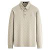 SEPTWOLVES Men's Antibacterial Moisture-Wicking Long-Sleeve Polo Shirt