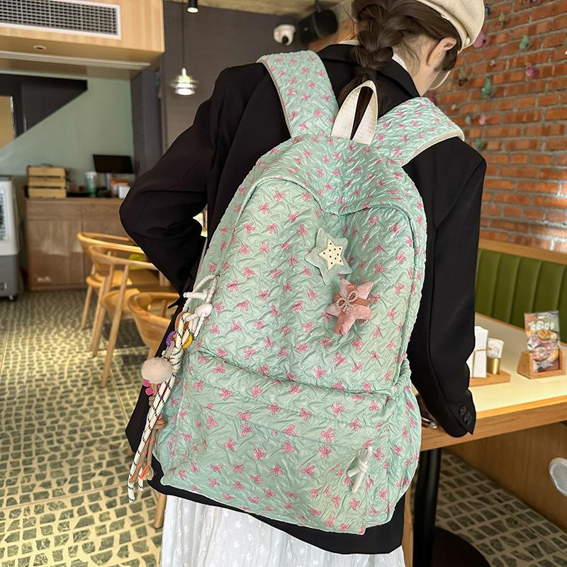 New schoolbag female college student commuting light backpack backpack large capacity bag high school senior sense