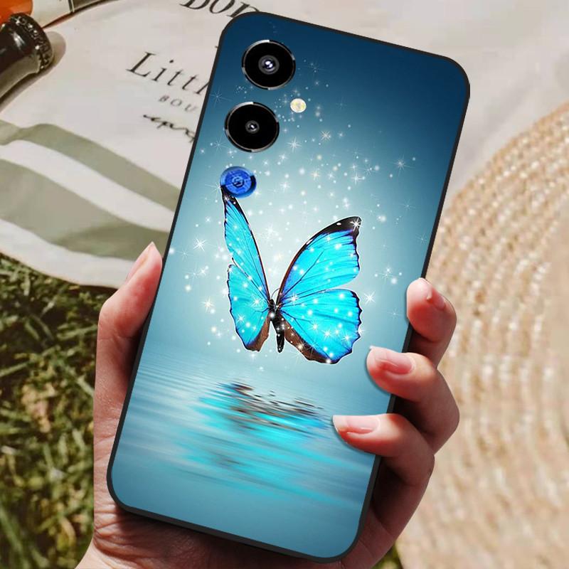 For Tecno Pova 4 Pro Case Cool Painted Silicone TPU Soft Cover for Tecno Pova4 Pro Cases Pova 4Pro Black Protective Phone Shells