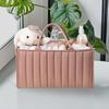 Floral Beige Foldable Mommy Bag Multi-Pocket Diaper Storage Bag  Baby Shower Gift