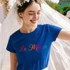 French Girl Bachelorette EVJF Party T-Shirts Future Bride Team Rainbow Gradient Graphic Short Sleeve Tees for Bridal Shower