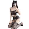 New sexy underwear women's sexy temptation perspective open file free one-piece mesh clothes jacquard stockings large size