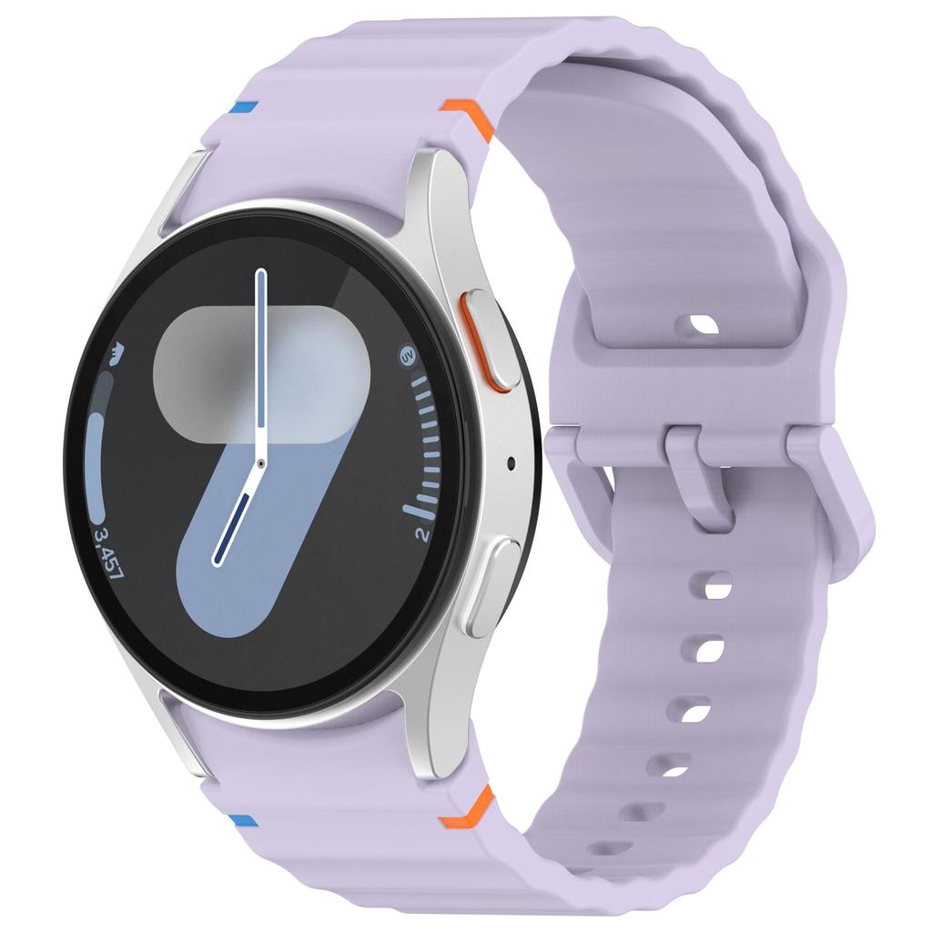 Silicone Strap For Samsung Galaxy Watch 7/FE/6/5/4 44mm 40mm 5 Pro Wave Bracelet For Galaxy Watch 6 Classic 47mm 43mm Watch band