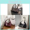 Retro Womens Shoulder Bag With Top Handle And Zip Closure For Casual Use
