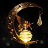 Solar Garden Light Statues Outdoor Decor Fairy Moon Figurine Light Ground Insertion Lamp Lawn Courtyard Decorative Light