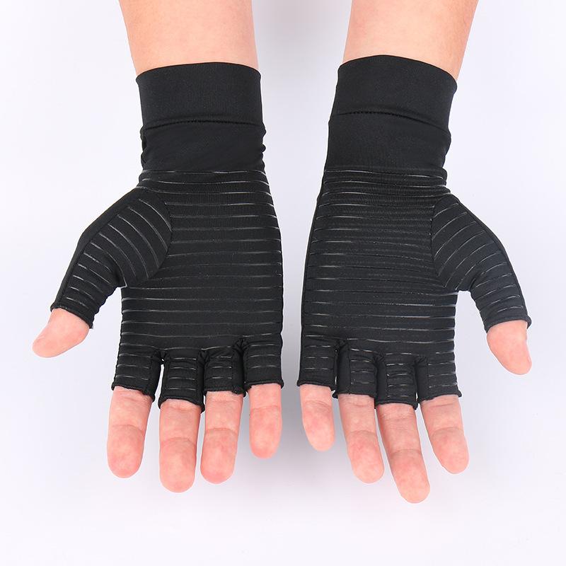 Compression Arthritis Half-finger Gloves for Men and Women Soft and Durable Wrist Support Suitable for Touchscreen Daily Use