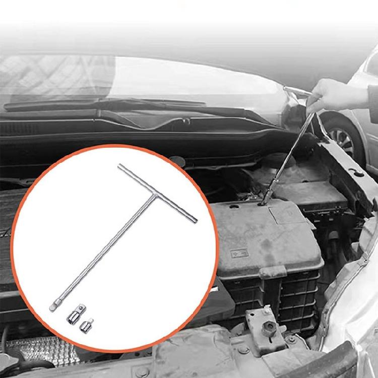 Multifunctional 3/8in T Handle Wrench Reliable T Handle Wrench with Adaptors Narrow Space Access for Various Socket