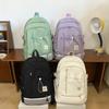 A Universal Nylon Large-capacity Korean-style Backpack with A Simple and High-quality Campus Design