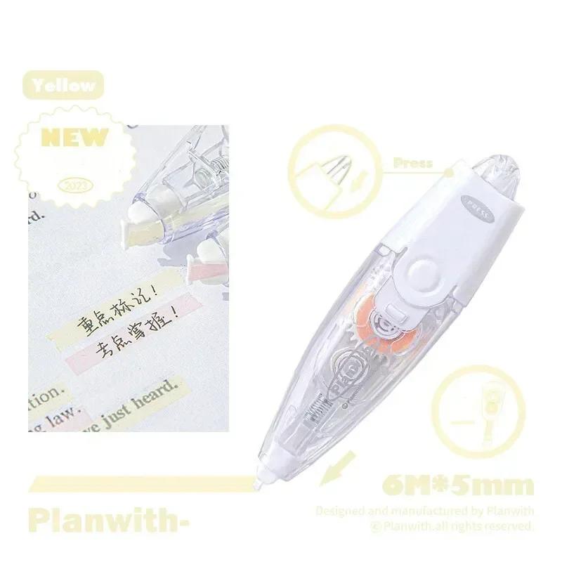 

Press Type Hightlighter Tapes Candy Color Decorative Letters Correction Tape Erasable Scrapbook Marker Correction Tape Student жовтий