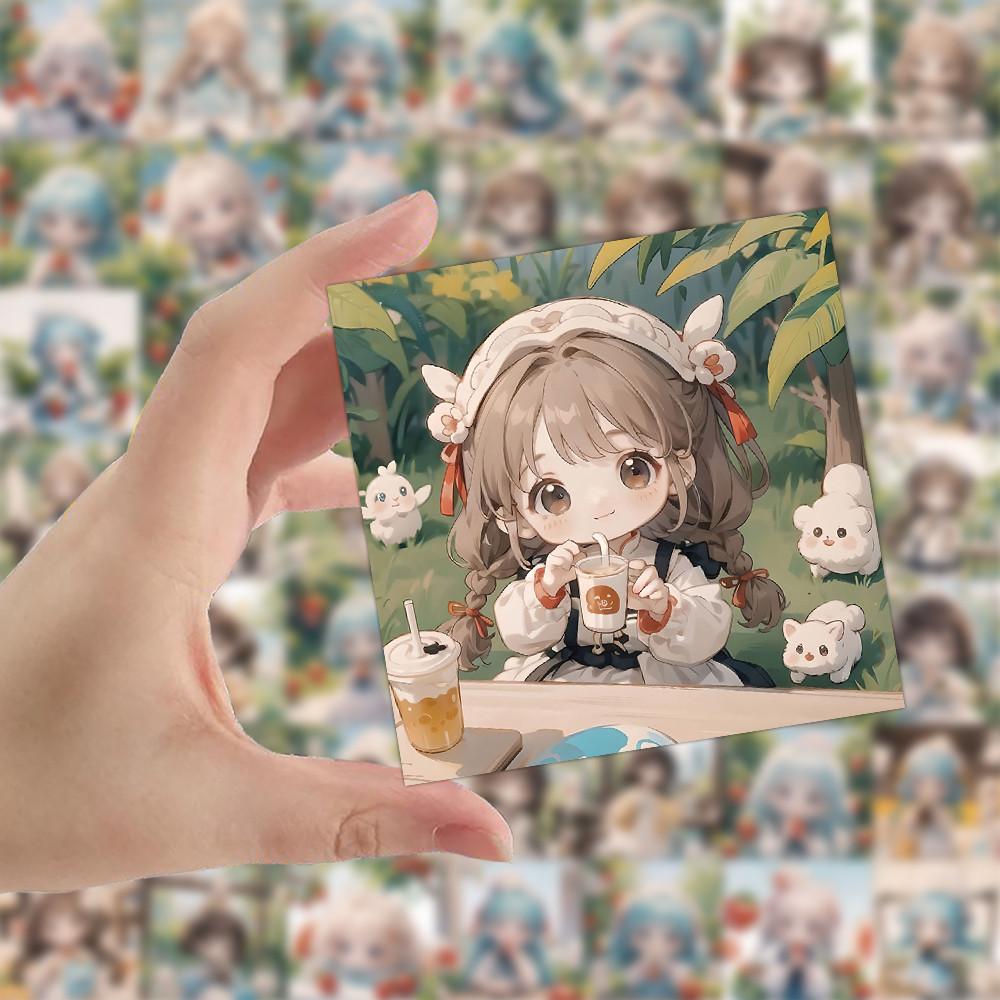 63PCS Fruit Girl Avatar Stickers - Cute Designs for Decorating Notebooks, Phones & DIY Crafts AnimeWorlds Store