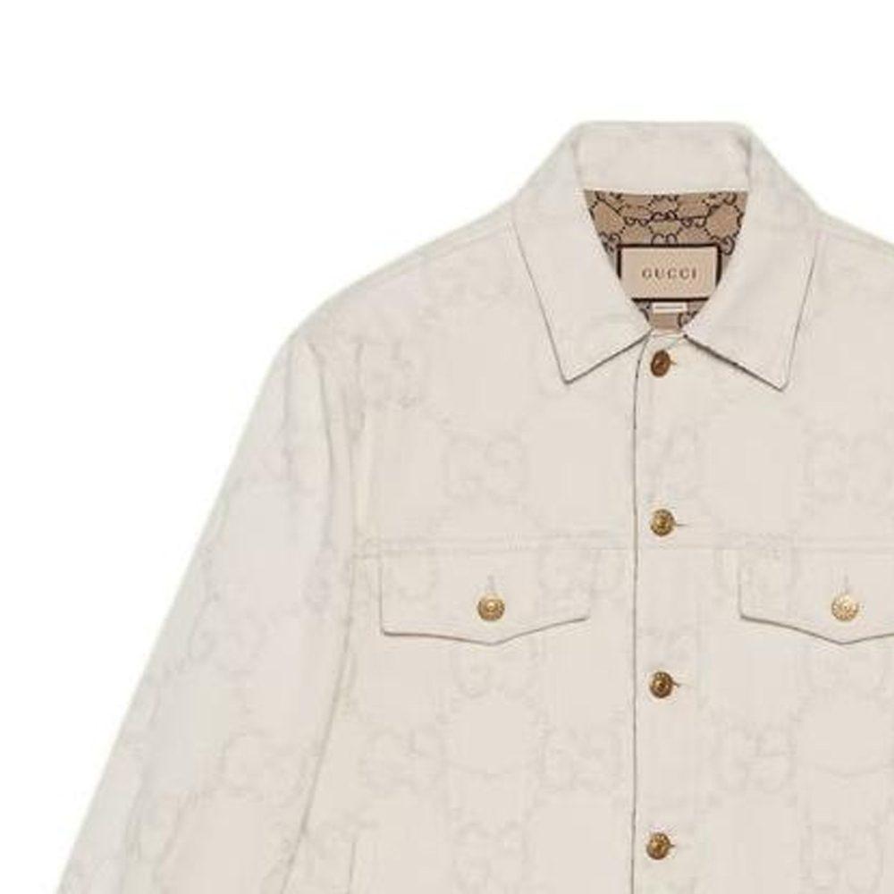 Gucci Jackets Men's Ivory White Lapel Moderate Other 693203-XDBYO-9122