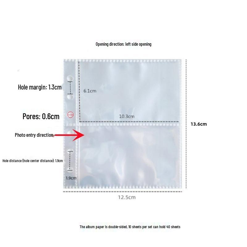 Korean Minimalist Denim Heart Photo Album A5 3-Hole Notebook Binder