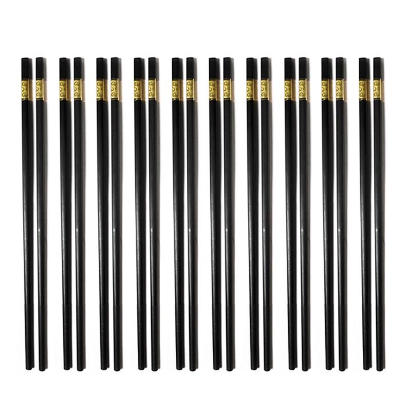 FU CHENG HANG Wooden Chopsticks with Golden Fu Design (10 Pairs)