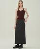 MOTT Essential Slit Long Skirt - Dark Gray