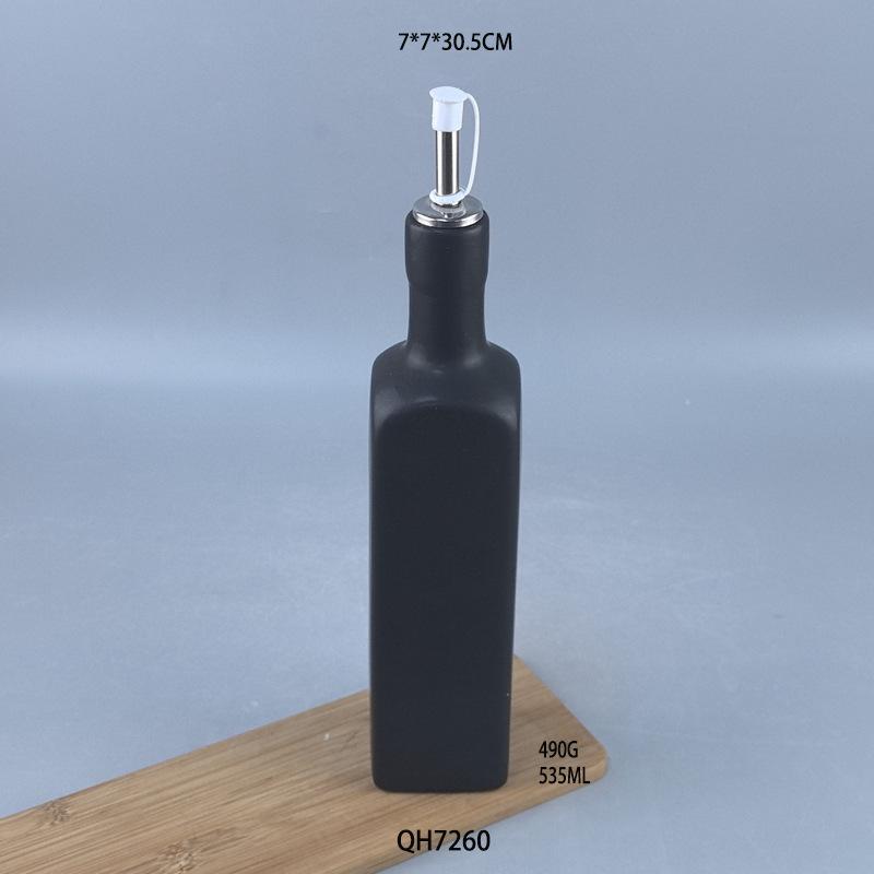 Household Ceramic Oil Bottle, Kitchen Oil Pot, Seasoning Oil Pot, Dual-Purpose Leak-Proof Oil Bottle, Soy Sauce Vinegar Oil Bottle, Spice Bottle Ceramic oil bottle