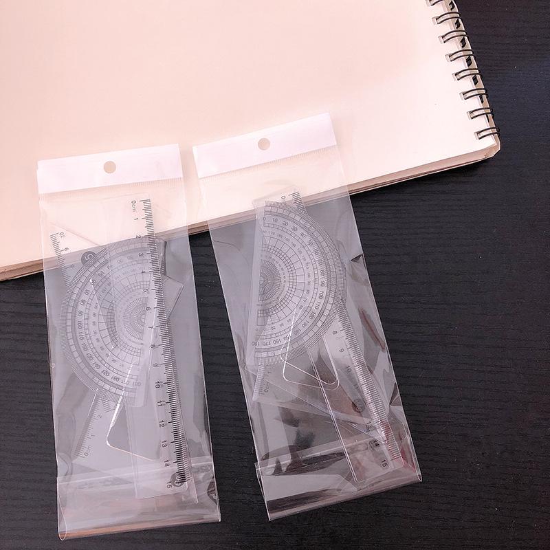 

Custom Logo Student Ruler Set - Four-Piece Square Label Set for Advertising 15 cm