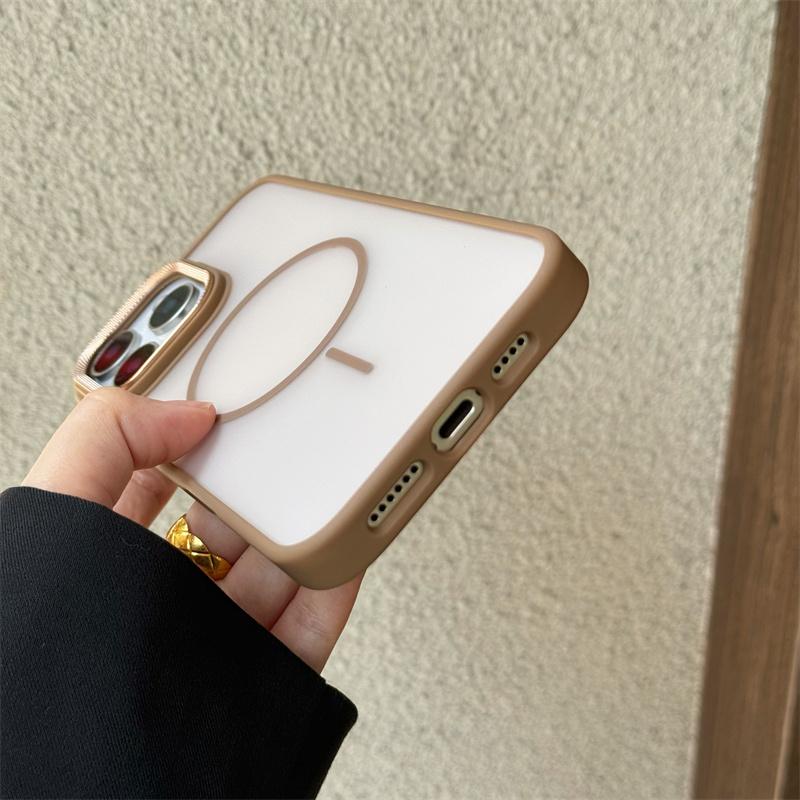 Luxury Matte Magsafe Case for iPhone 16E 14 15 16 Plus 11 12 13 16 Pro Max Hard Wireless Charging Magnetic Shockproof Cover