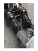 Men's British Style Height Increasing Derby Shoes - Black Leather, Thick Sole, Casual or Wedding Wear