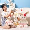 Cute Cute Little Bunny Doll Plush Toy Little White Rabbit Doll Children Soothing Cloth Doll Girl Birthday Gift