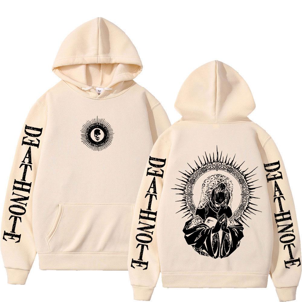 Anime Death Note Hoodies Yagami Light Misa Amane Graphic Sweatshirt Men Women Fashion Fleece Long Sleeve Pullovers Streetwear