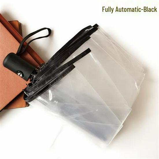 Kuromi Anime Soft Girl Transparent Folding Umbrella - Thickened and Portable