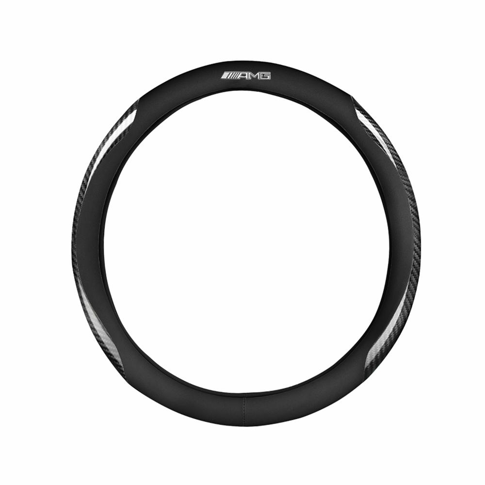 Universal Car Steering Wheel Non Slip Sweat Protector Cover Decoration For Mercedes Benz W204 W124 W201 W202 W205 GLA CLA AMG