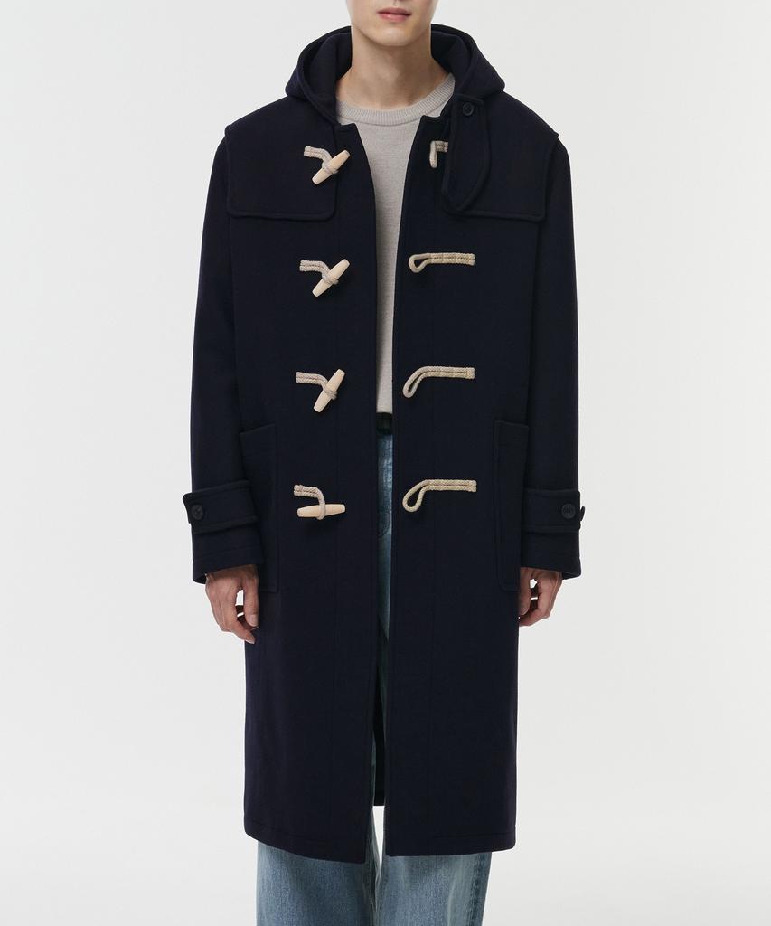 Musinsa Standard Wool Blend Oversized Duffle Coat [Navy]
