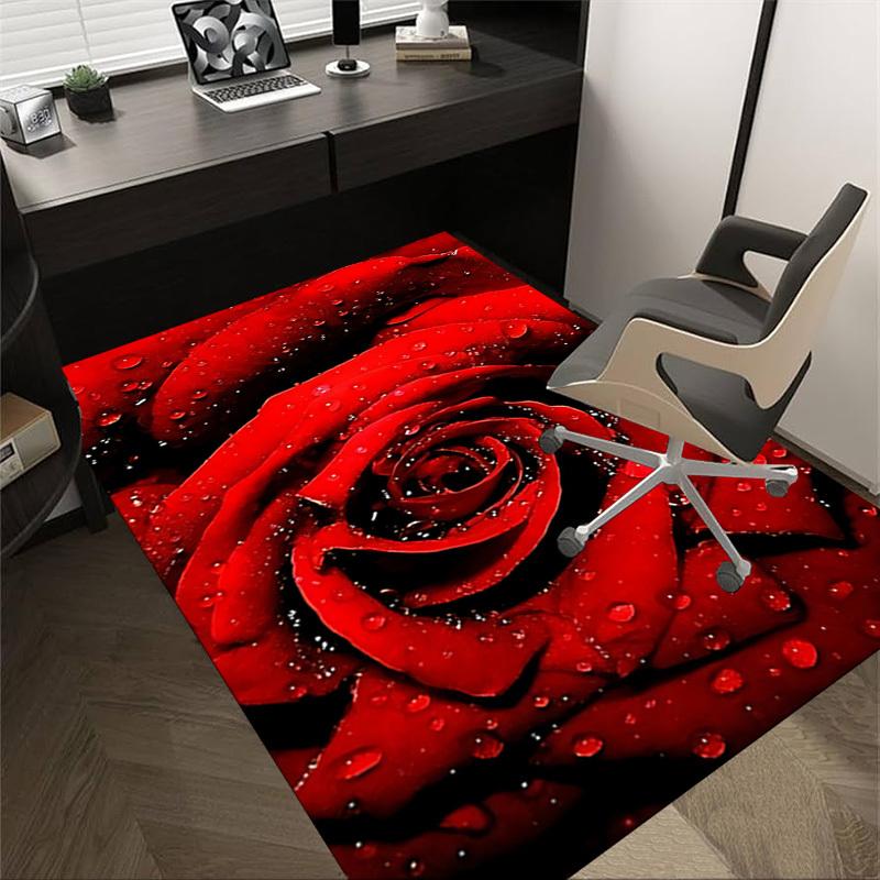 1PC Rose Petals Extra Large Non Slip Floor carpet, Office, family, bedroom, Studio Large Area Rug Indoor Rugs