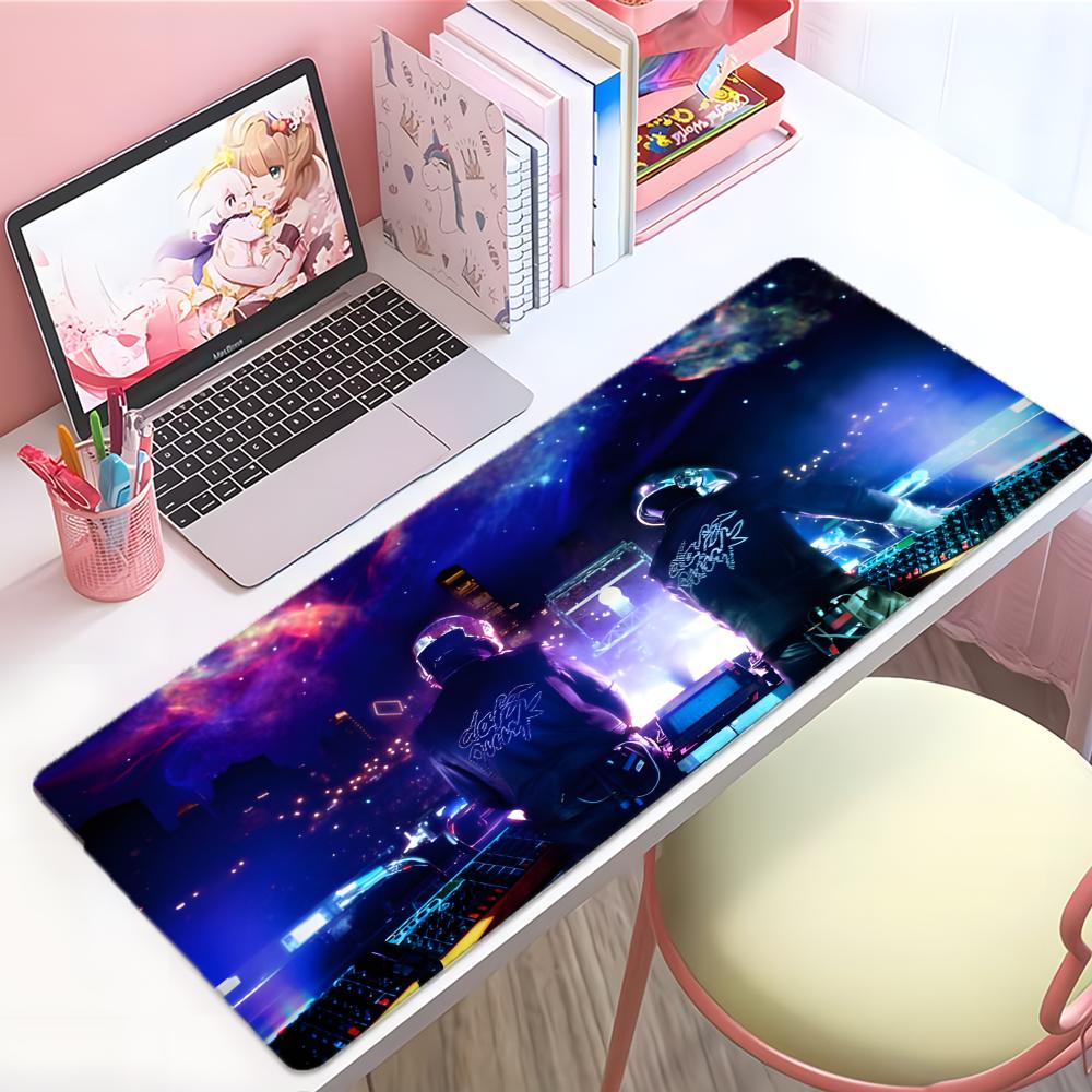 Cool Electronic Band Ddaft Punk Mouse Pad Large Thick Desk Pad Stitched Edges Gaming Mouse Mat For Pc