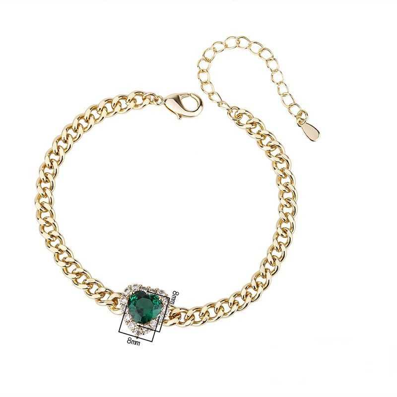 Sace Gems Das klassische herzförmige 8 x 8 mm Zirkonia-Armband aus Kupferlegierung ist ein stilvolles und anspruchsvolles Hochzeitsgeschenk für Freundinnen