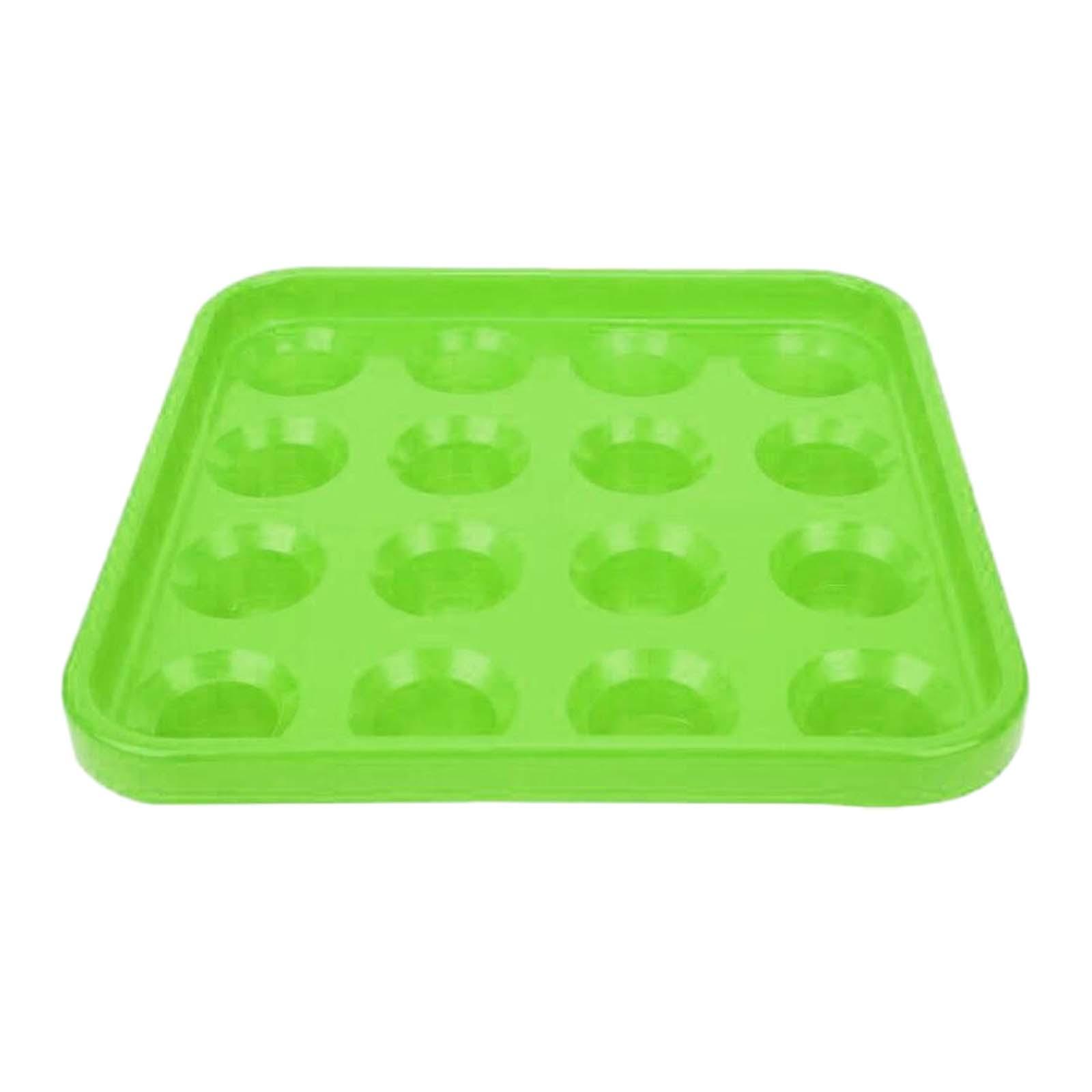 

Pool Ball Tray Billiard Ball Holder Tray, Snooker Ball Carrying Tray, Pool Table Accessories for 16 Billiard Ball Storage зелений