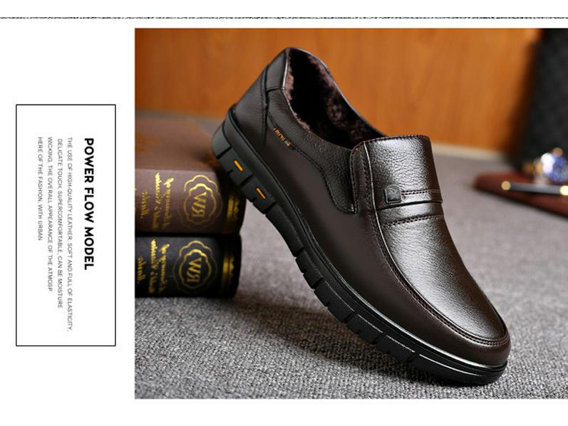 Waterproof Cowhide Leather Chef Shoes for Men - Wide Fit