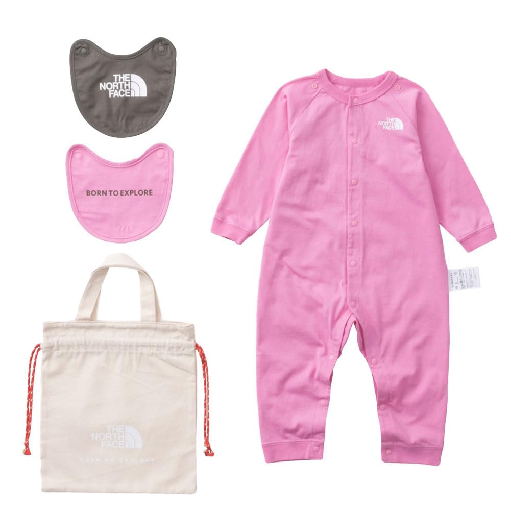

The North Face Baby Long Sleeve Romper Bib Organic Orchid Size 80 & 2-Piece Set, Unisex, Cotton, Moisture-Wicking, Quick-Drying, Pink,
