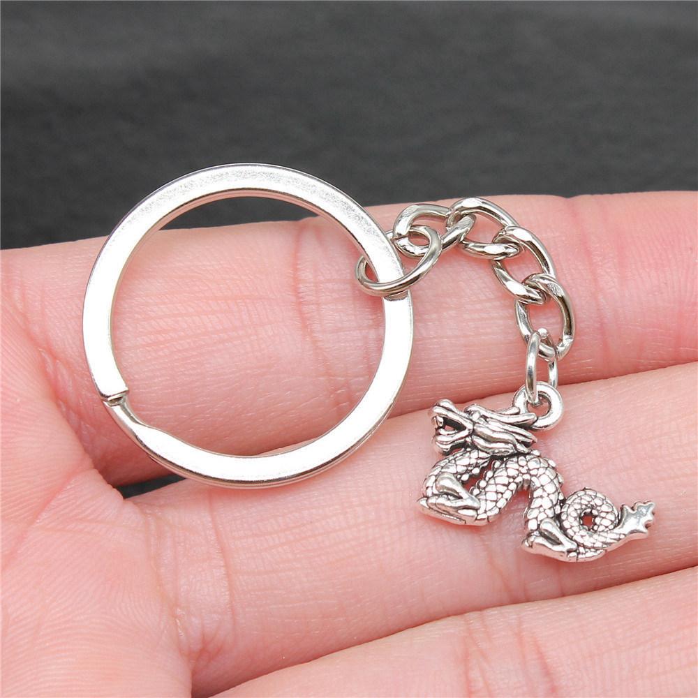 Anime Dragon Snake Oriental Keychain for Office Workers Fashion Casual Gift for Kids Retro School Charm