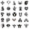 50 Black And White Gothic Black And White Gothic Punk Horror Notebook Graffiti Stickers