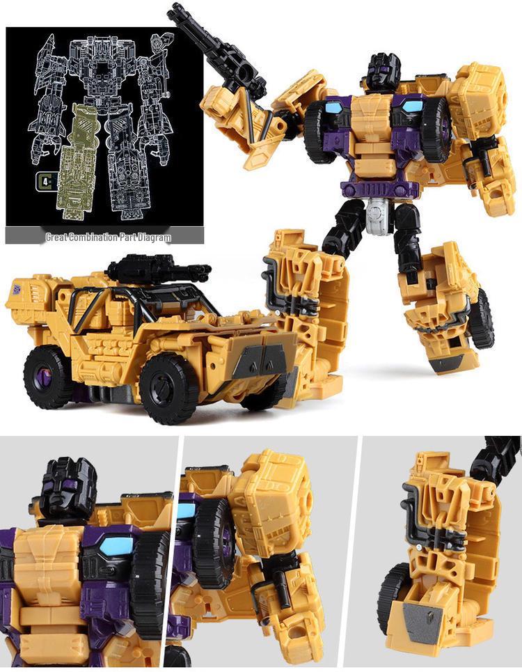 Transforming Devastator Predaking 5-in-1 Toy Robot Action Figure for Kids