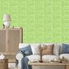 Polynesian Geometric Pattern Wallpaper Lime 50x1000