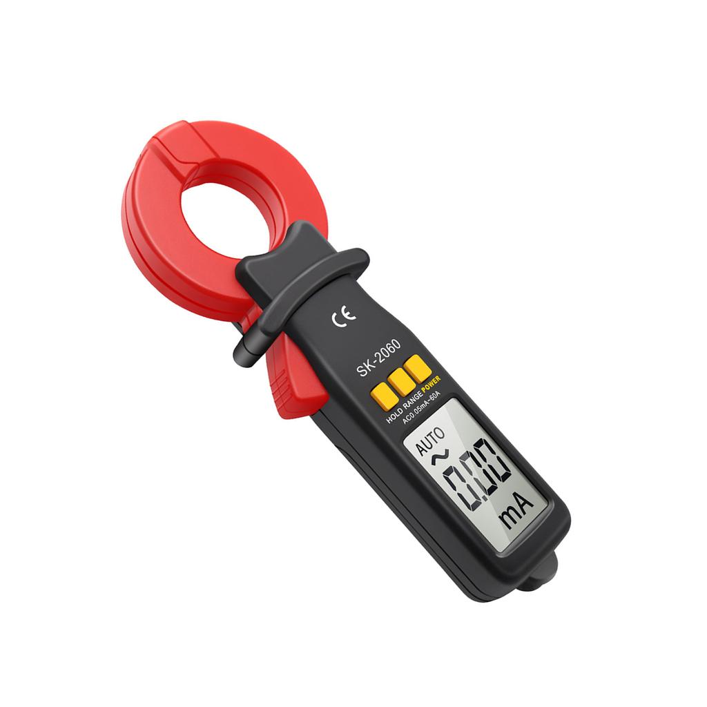Digital Clamp Meter 60A Range AC DC Current Leakage Tester 1999 Counts Auto Range Hold Ammeter Clampmeter Amperimetro
