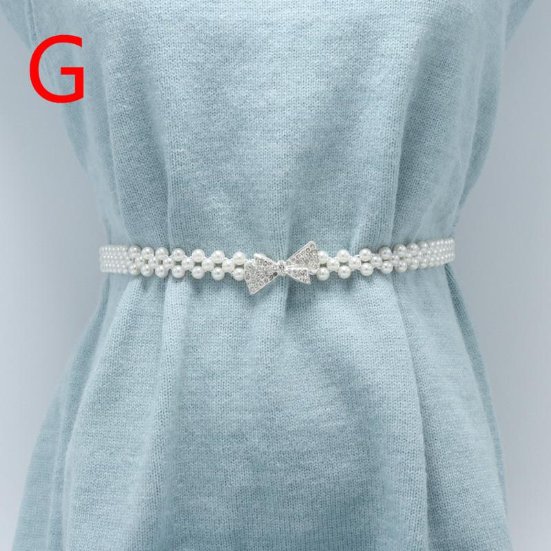 Flower Waist Chain Versatile Waist Belt Pearl Diamond Dress Belt Women Belt Wedding Designer Pearl Female Belt