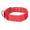 Dog Collar Lightweight Breathable Adjustable Heavy Duty Nylon Collar for Medium Large Dogs Training Red