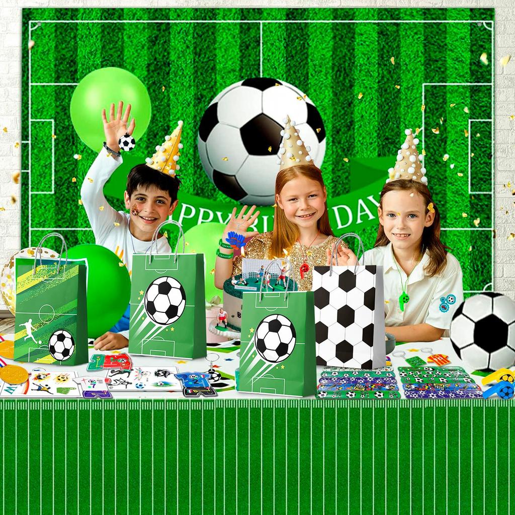 Futbol Hediyelikleri, 96 adet Çocuklar için Futbol Parti Hediyelikleri-Futbol Tokat Bileklikler Anahtarlıklar vb. Futbol Partisi Süslemeleri Malzemeleri için Futbol Doğum Günü Partisi Hediyelikleri