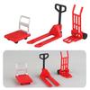 Miniature Dollhouse Accessories Platform Trolley Fork Lift Hand Cart Set Doll House Scene Ornament Mini Flat Cart Pallet Truck Dolly