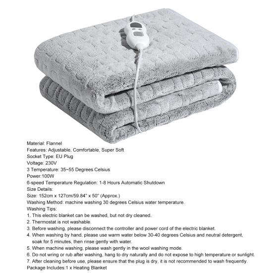 Heizdecke, EU-Stecker, energiesparend, schnelles Aufheizen, elektrische Heizdecke, Winter-Wärmezubehör für kaltes Wetter